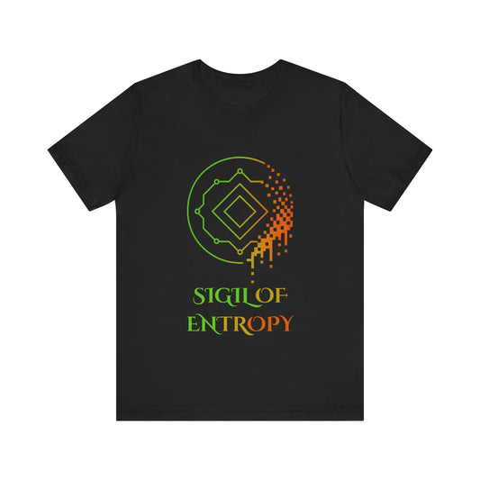 Sigil of Entropy Shirt Geometric Occult Symbol Tech Mystic Design Glowing Vector Chaos Energy TShirt Gift
