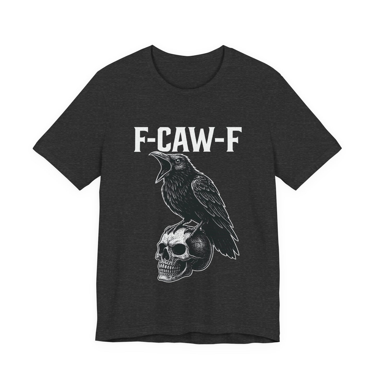 Gothic Crow Graphic Tee, Alternative Style Shirt, Unisex Casual Wear, Edgy Gift for Her or Him, Unique Halloween Apparel