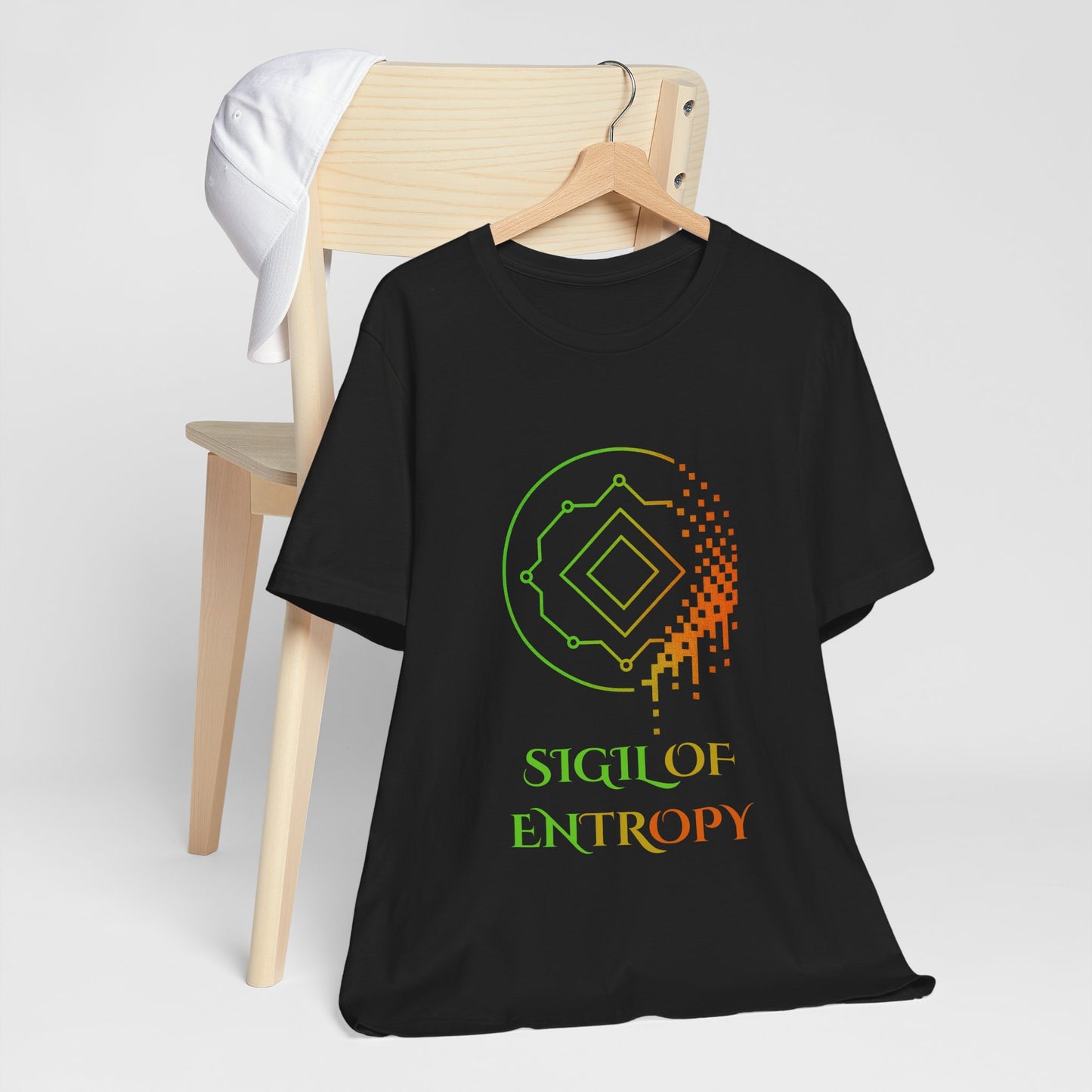 Sigil of Entropy Shirt Geometric Occult Symbol Tech Mystic Design Glowing Vector Chaos Energy TShirt Gift