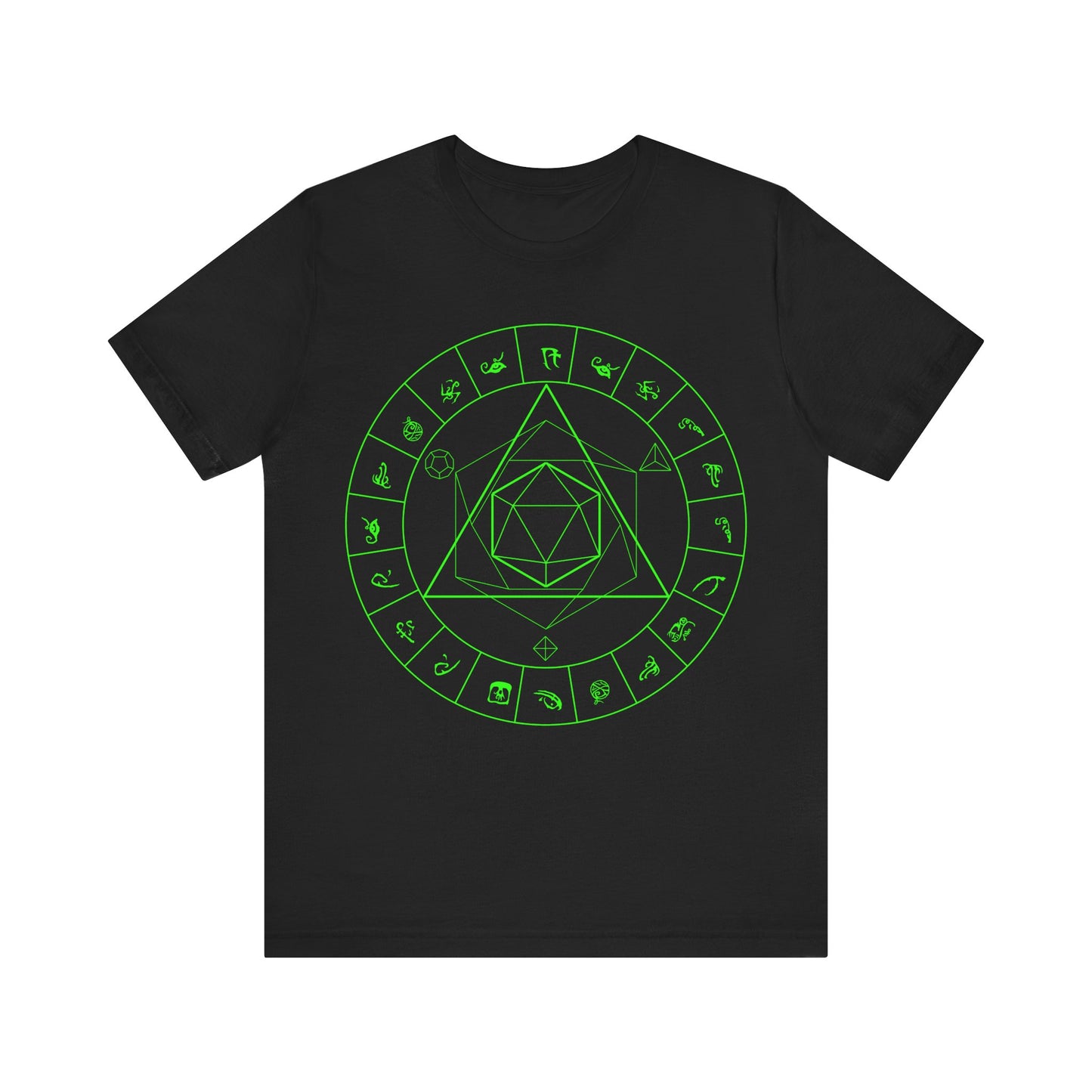 Probability Generator v3 Circle Magic Circle Dice Alternative RPG Tabletop Gaming Occult Symbol Mystic Geometry T Shirt Design