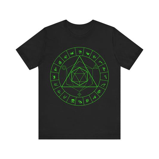 Probability Generator v3 Circle Magic Circle Dice Alternative RPG Tabletop Gaming Occult Symbol Mystic Geometry T Shirt Design