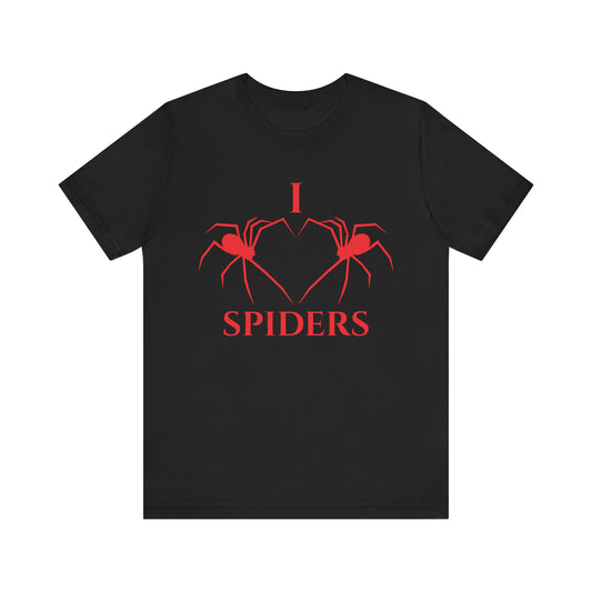 I Love Spiders Shirt Gothic Halloween Spider Heart T Shirt Creepy Cute Insect Lover Gift