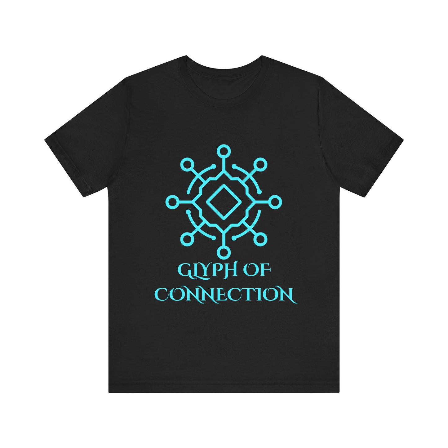 Glyph of Connection Sigil Shirt Geometric Occult Symbol Tech Mystic Design Glowing Square Vector TShirt Gift