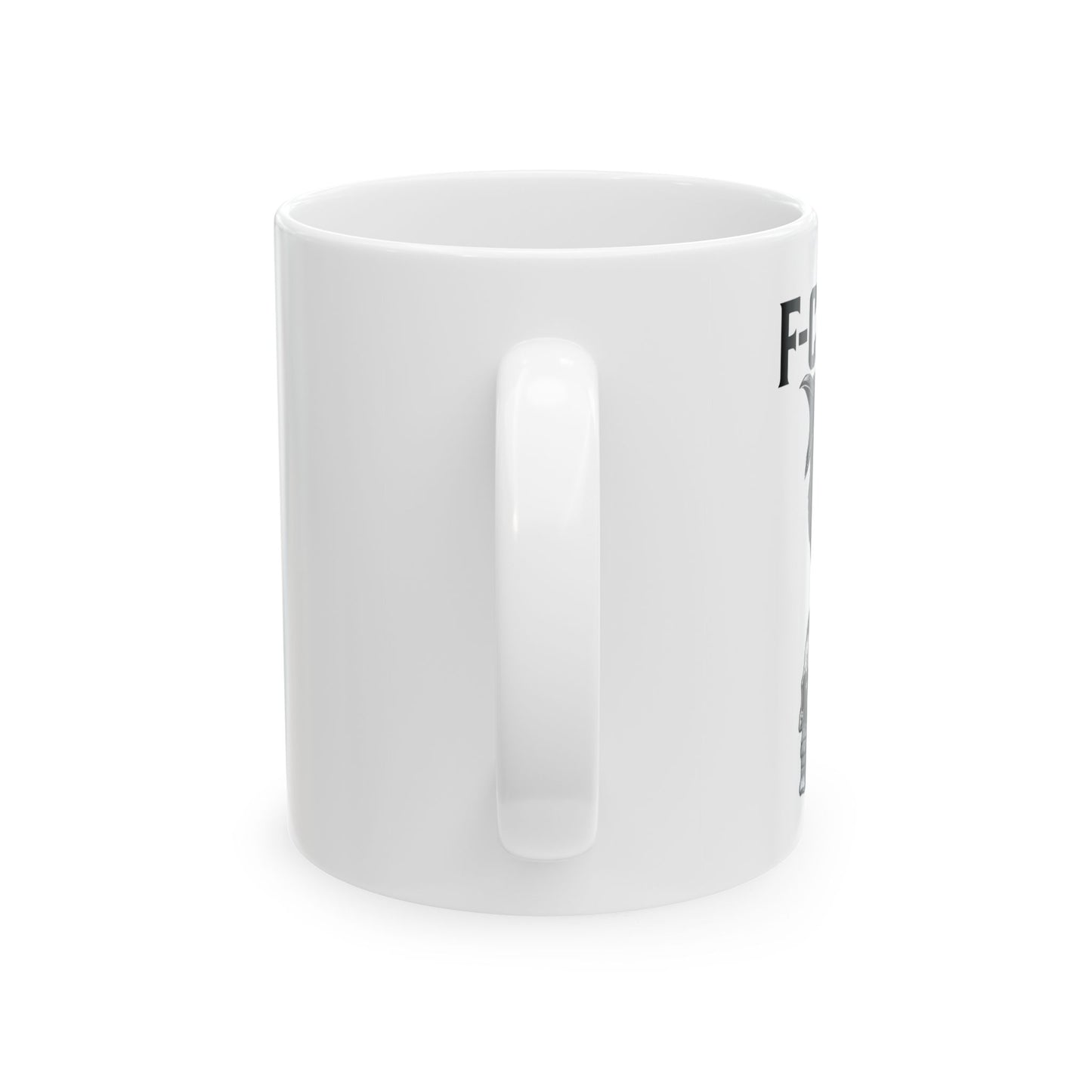 Raven on Skull Coffee Mug Gothic Crow Cup with Dark Humor F Caw F Design