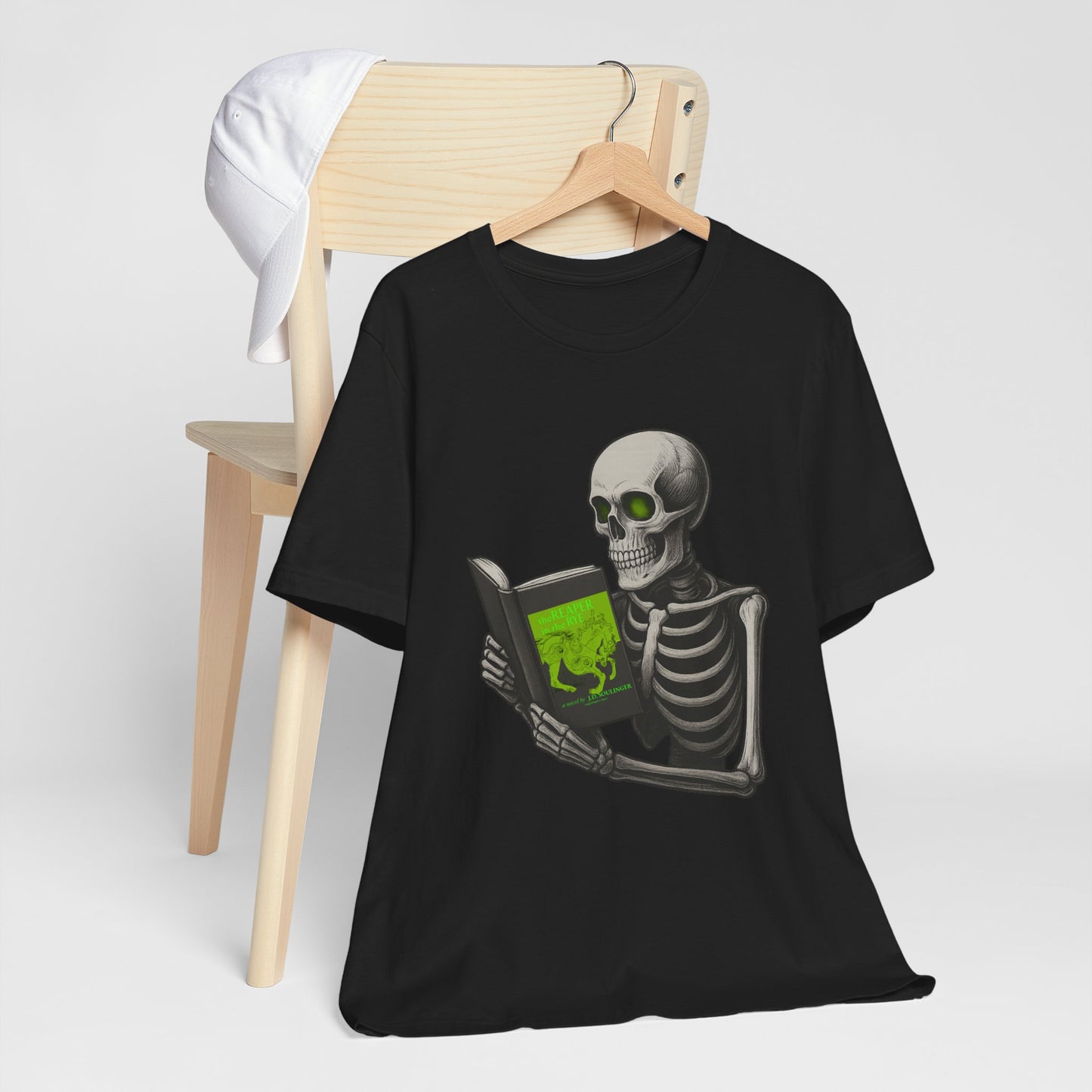 Forbidden Tome Shirt The Reaper In The Rye Skeleton Book Parody Dark Humor Tee