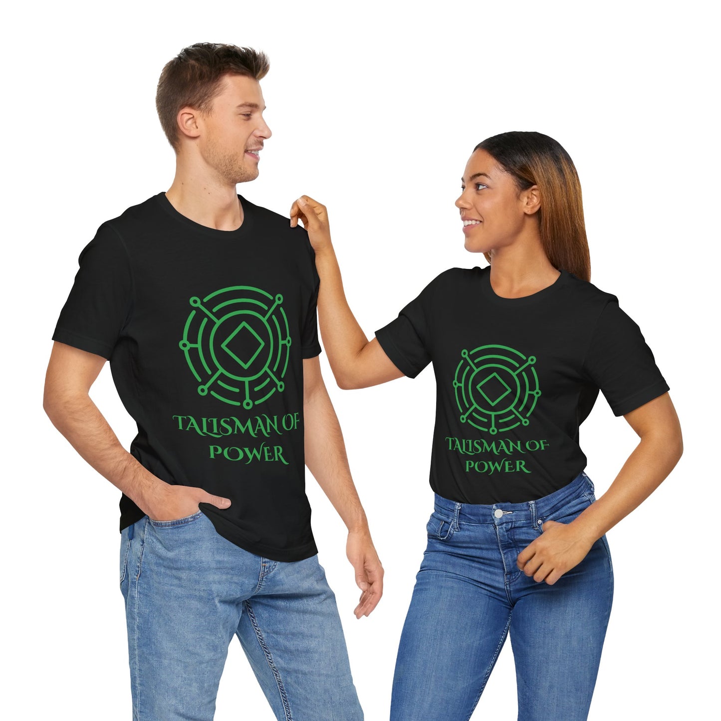 Talisman of Power Green Sigil Shirt Geometric Occult Symbol Tech Mystic Design Glowing Vector Energy TShirt Gift