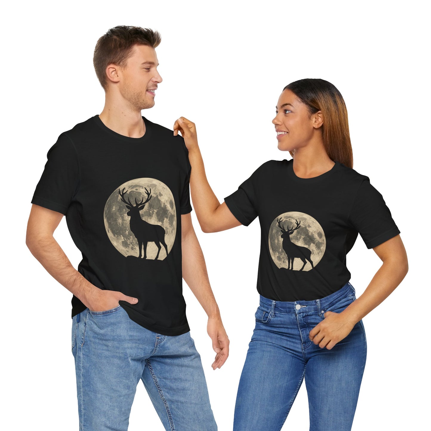 Stag Silhouette Full Moon Gothic Shirt