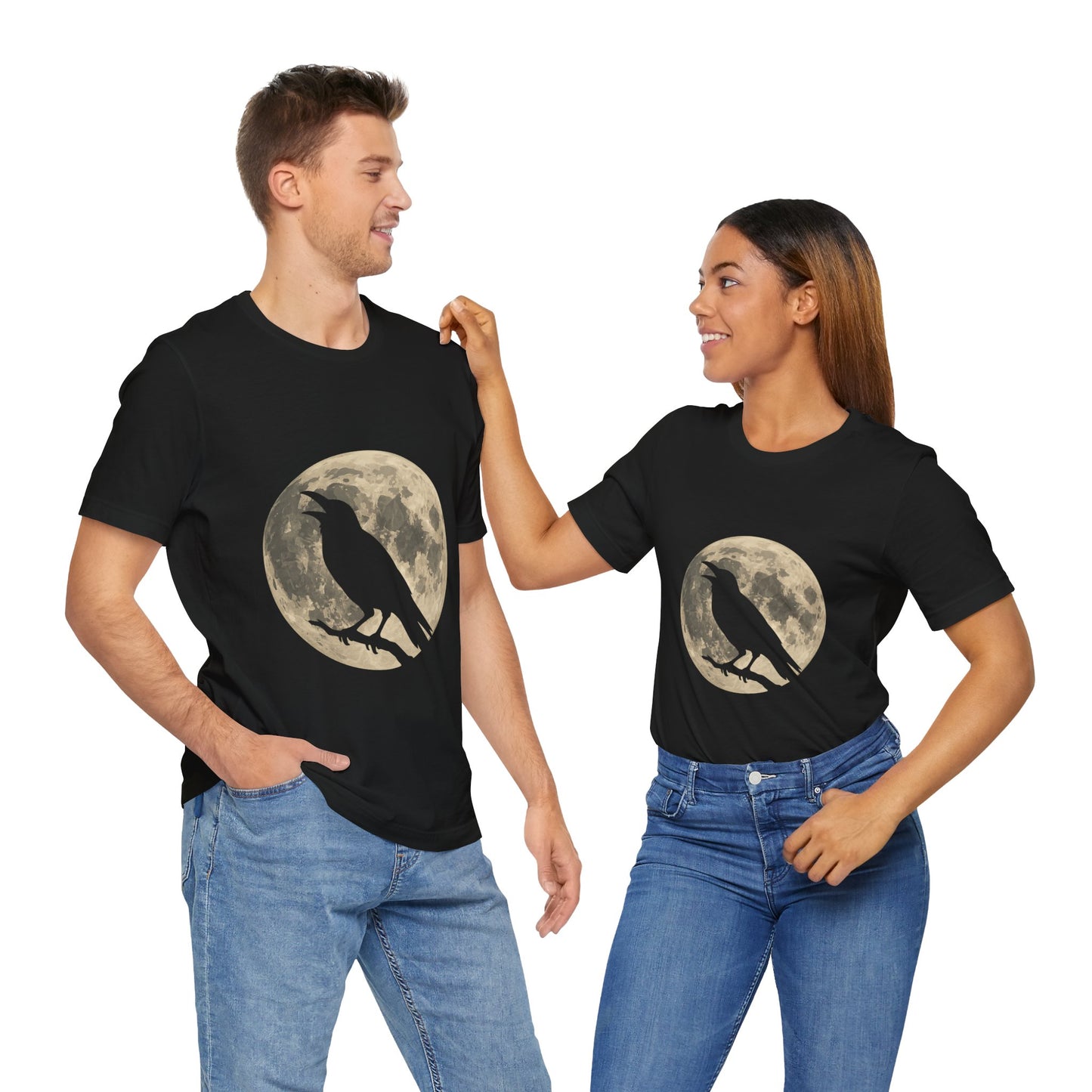Crow Silhouette Full Moon Gothic Shirt