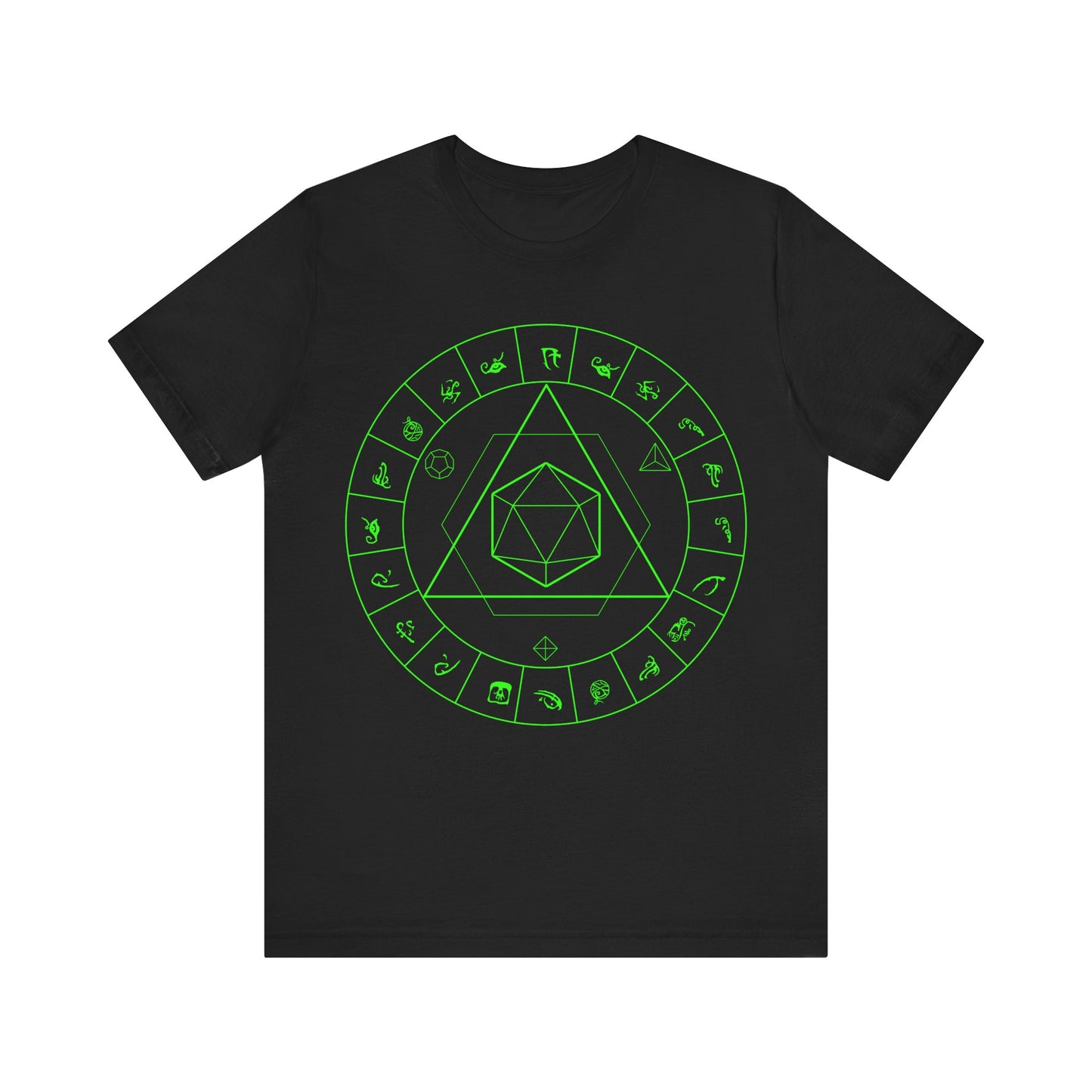 Probability Generator v5 Circle Magic Circle Dice Alternative RPG Tabletop Gaming Occult Symbol Mystic Geometry T Shirt Design