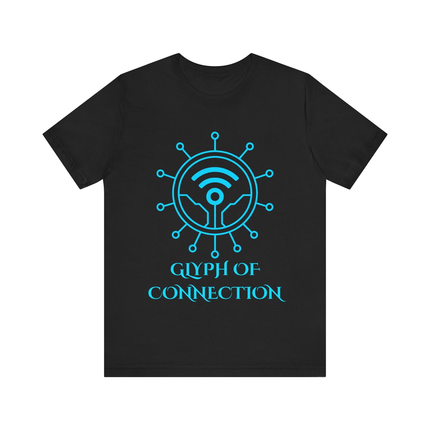 Glyph of Connection Sigil Shirt Geometric Occult Symbol Tech Mystic Design Glowing WiFi Vector TShirt Gift