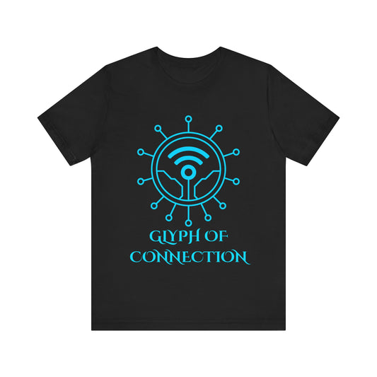 Glyph of Connection Sigil Shirt Geometric Occult Symbol Tech Mystic Design Glowing WiFi Vector TShirt Gift