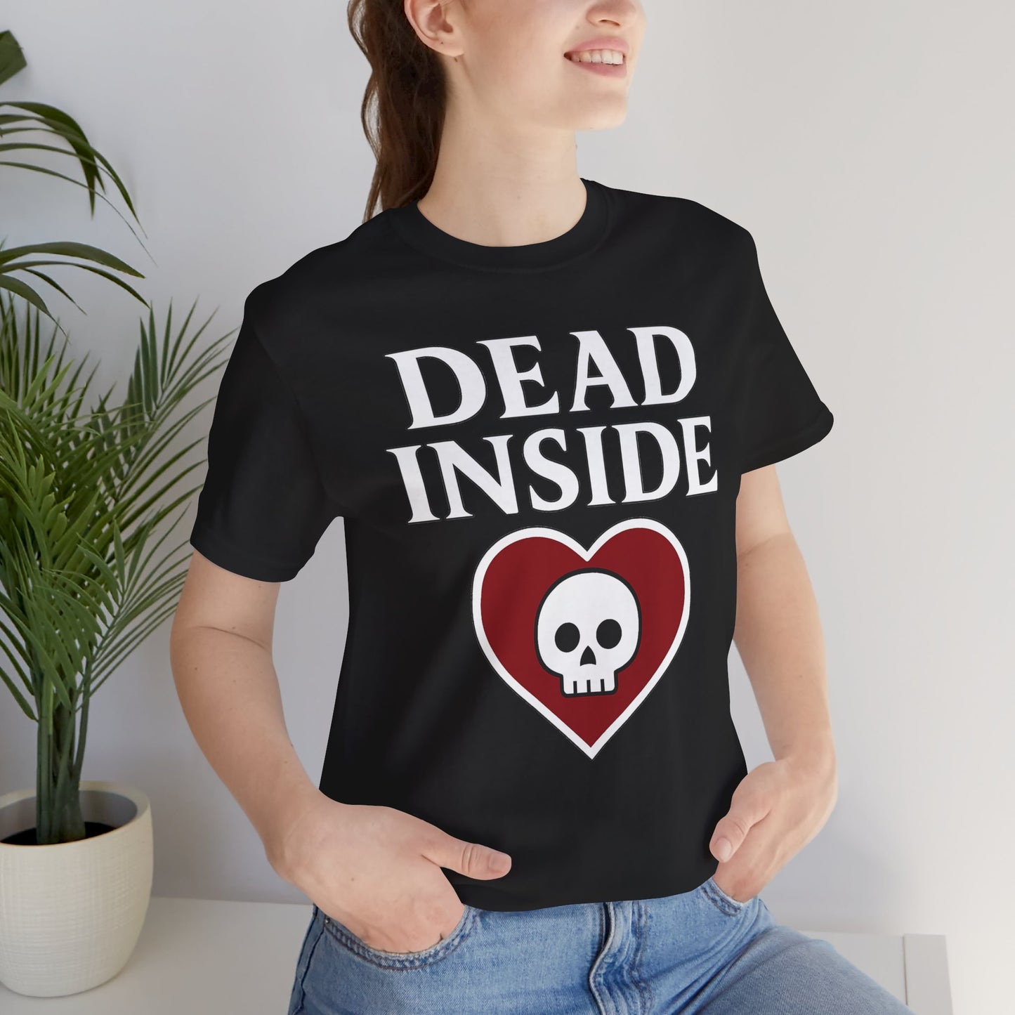 Dead Inside Shirt Gothic Skull Heart Graphic Tee  Dark Humor Aesthetic T Shirt  Emo Goth Gift  Alternative Clothing