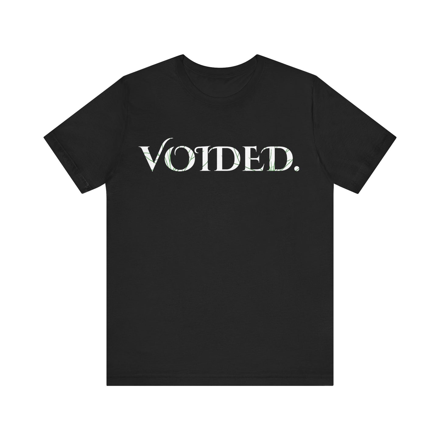 Voided Gothic Cracked Text Shirt Dark Aesthetic Horror Occult Tee