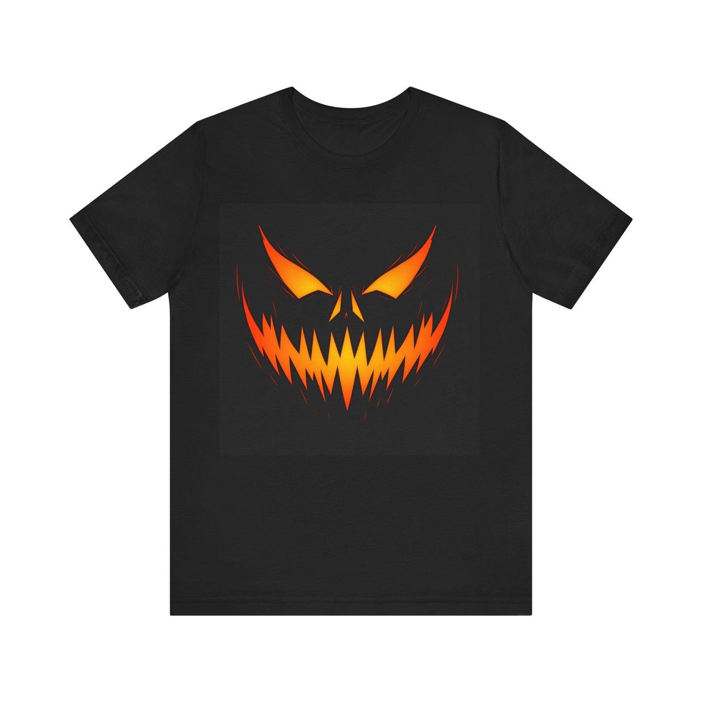 Scary Pumpkin Face Jack-O-Lantern T-Shirt | Halloween Orange Glow Shirt | Creepy Horror Pumpkin Graphic Tee
