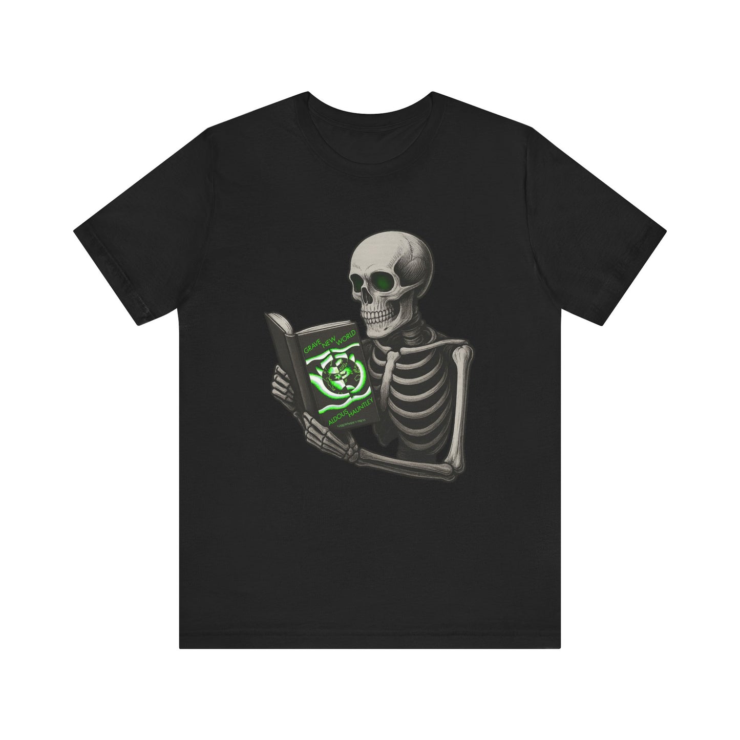 Forbidden Tome Shirt Grave New World Skeleton Book Parody Dark Humor Tee