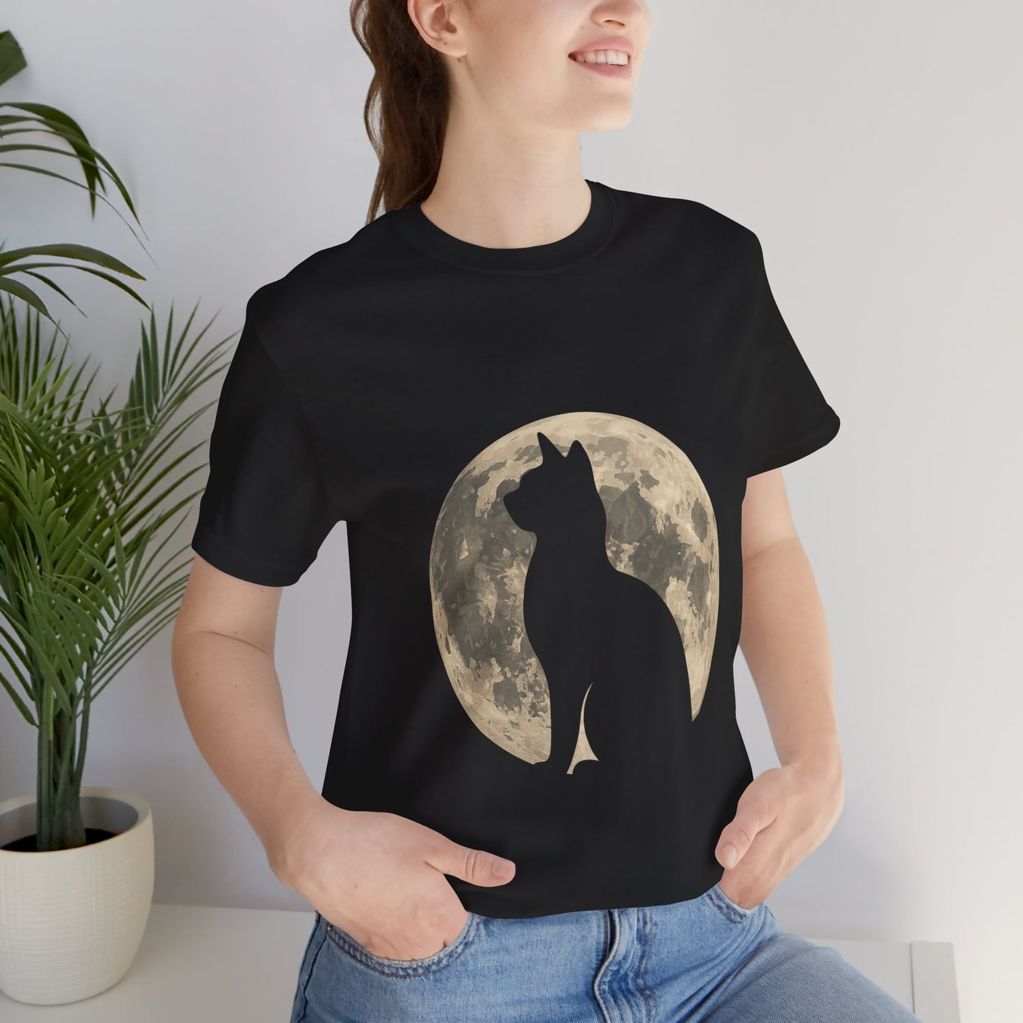 Black Cat Silhouette Full Moon Gothic Shirt