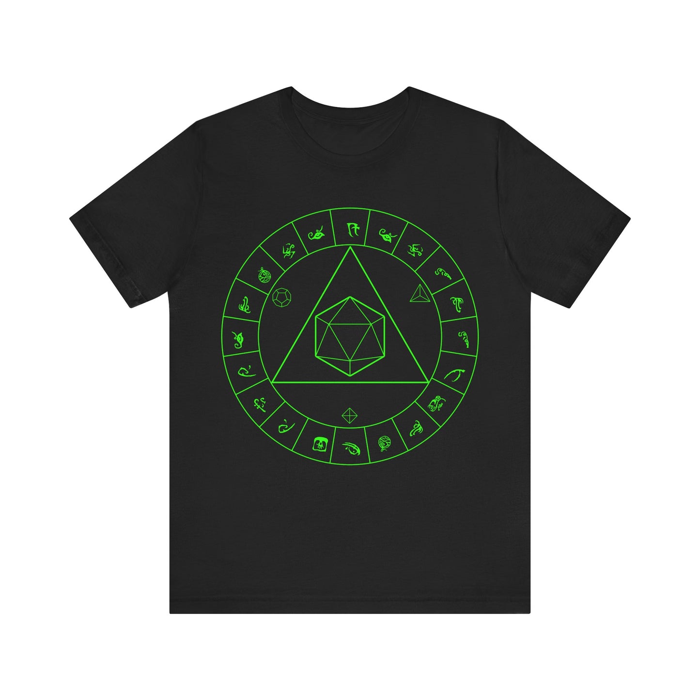 Probability Generator v2 Circle Magic Circle Dice Alternative RPG Tabletop Gaming Occult Symbol Mystic Geometry T Shirt Design