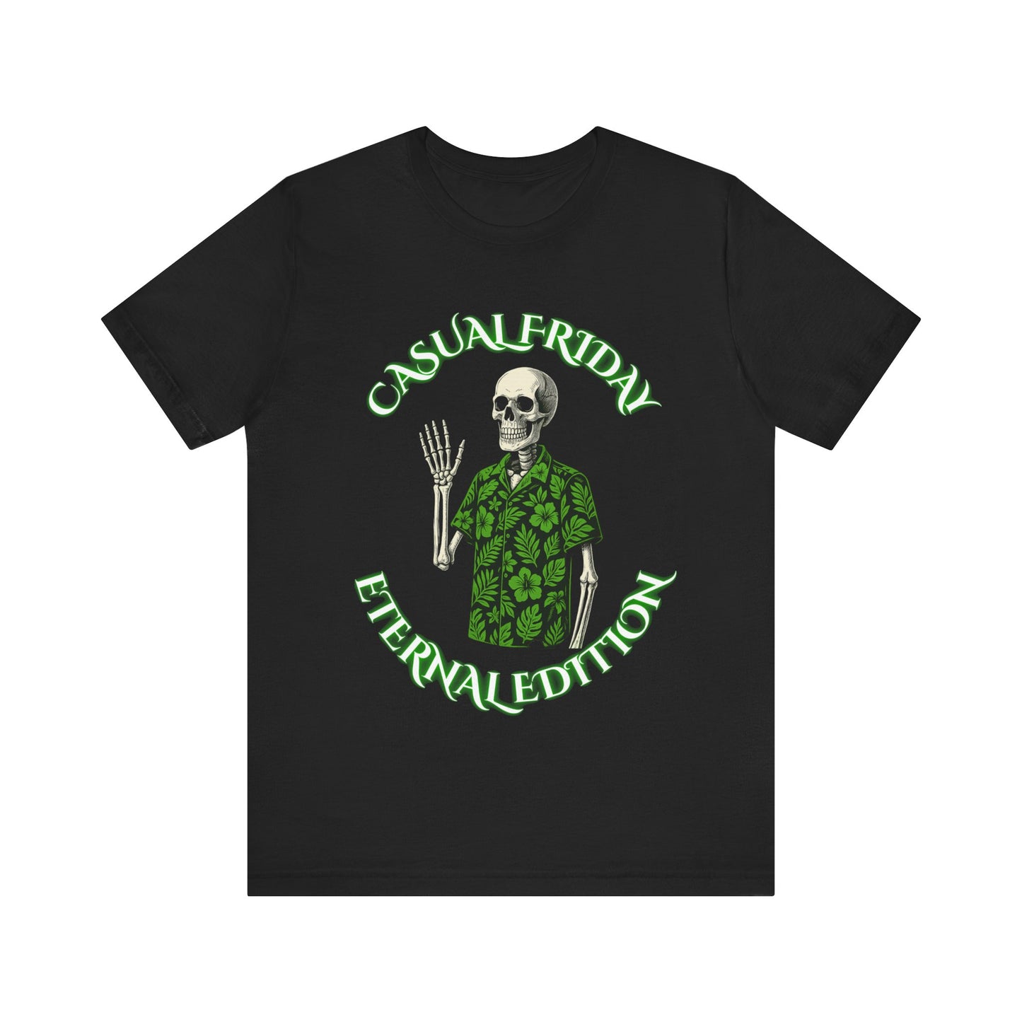 Casual Friday: Eternal Edition Skeleton Shirt | Funny Office Humor Tee | Working Stiffs by Gallowmancy