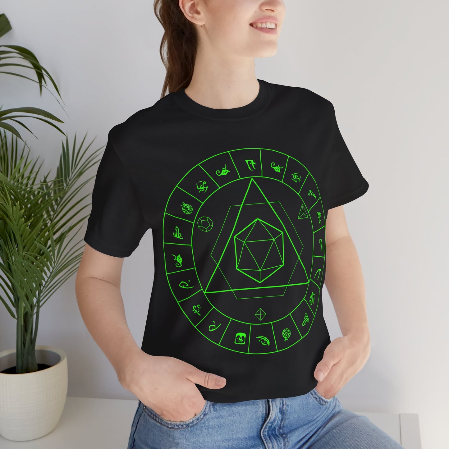 Probability Generator v5 Circle Magic Circle Dice Alternative RPG Tabletop Gaming Occult Symbol Mystic Geometry T Shirt Design