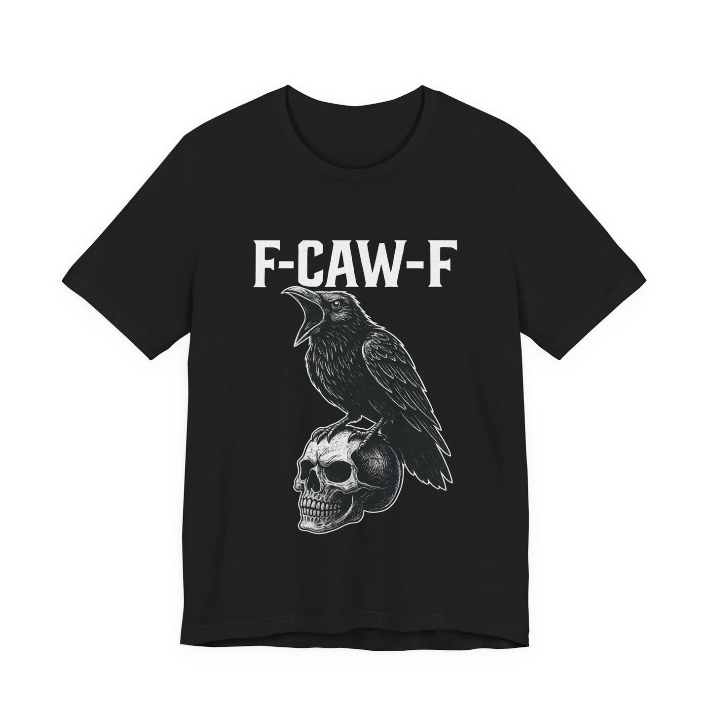 Gothic Crow Graphic Tee, Alternative Style Shirt, Unisex Casual Wear, Edgy Gift for Her or Him, Unique Halloween Apparel