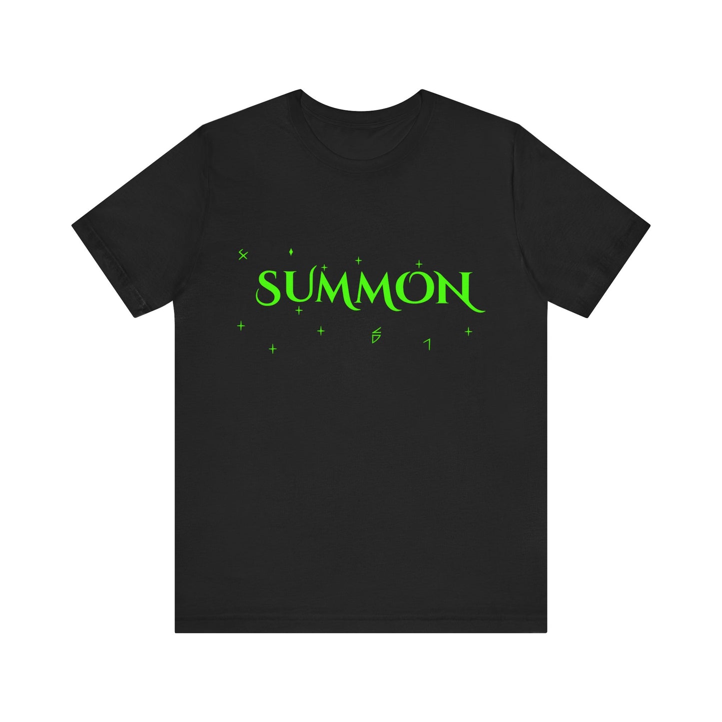 Summon Gothic Neon Green Shirt Occult Rune Dark Aesthetic Horror Tee