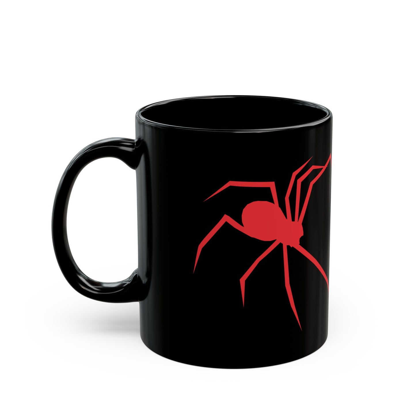 Black Widow Spider Heart Coffee Mug Gothic Creepy Cute Black Ceramic Cup 11oz 15oz