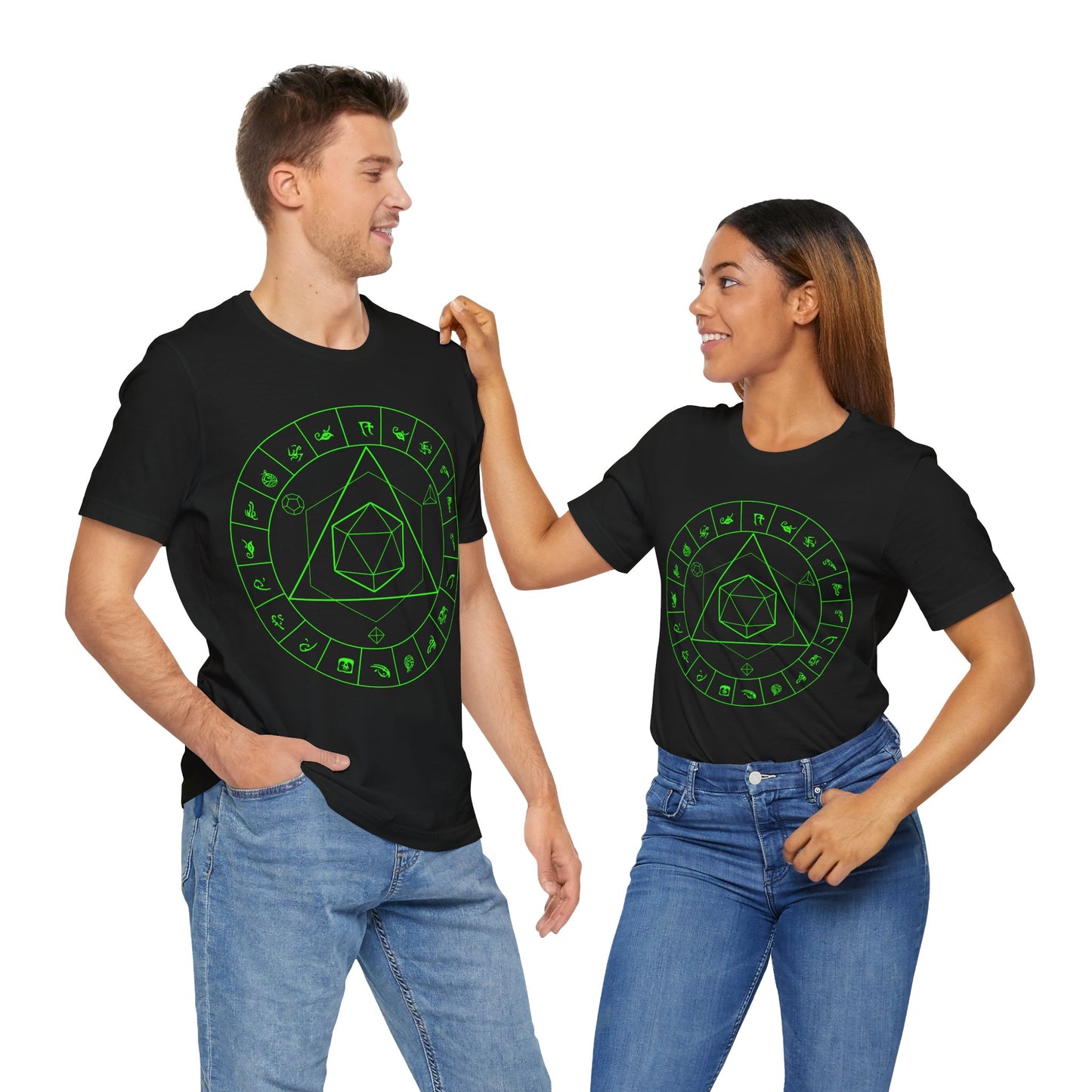 Probability Generator v4 Circle Magic Circle Dice Alternative RPG Tabletop Gaming Occult Symbol Mystic Geometry T Shirt Design