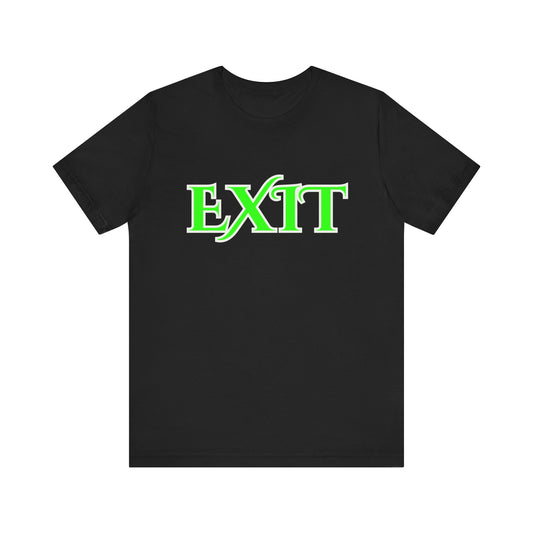 Exit Gothic Neon Green Shirt Dark Aesthetic Horror Occult Tee