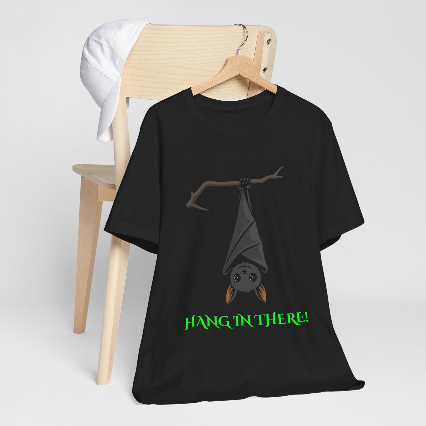 Hang In There Bat T Shirt Creepy Cute Gothic Halloween Graphic Tee