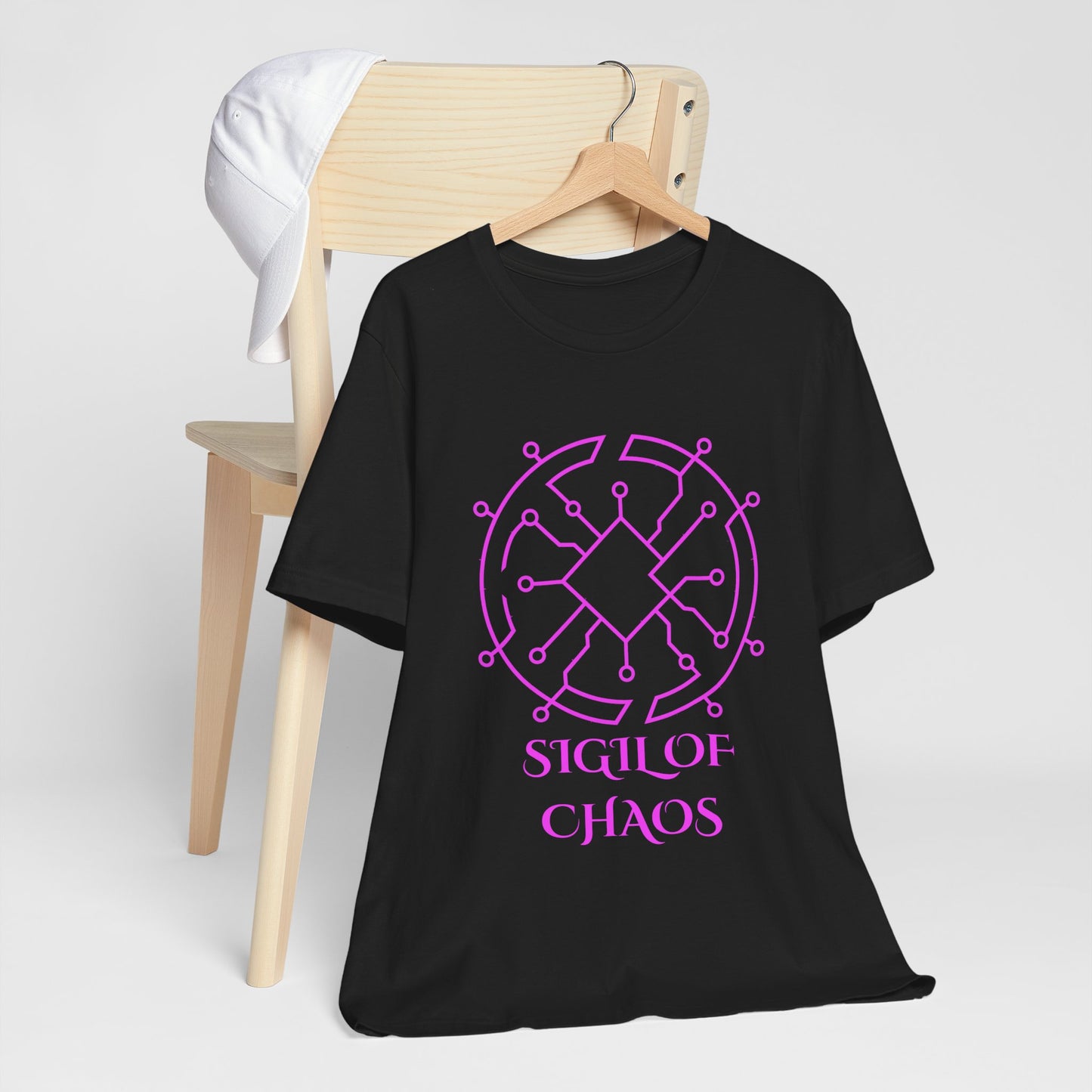 Sigil of Chaos Shirt Geometric Occult Symbol Tech Mystic Design Glowing Vector Arcane Energy TShirt Gift