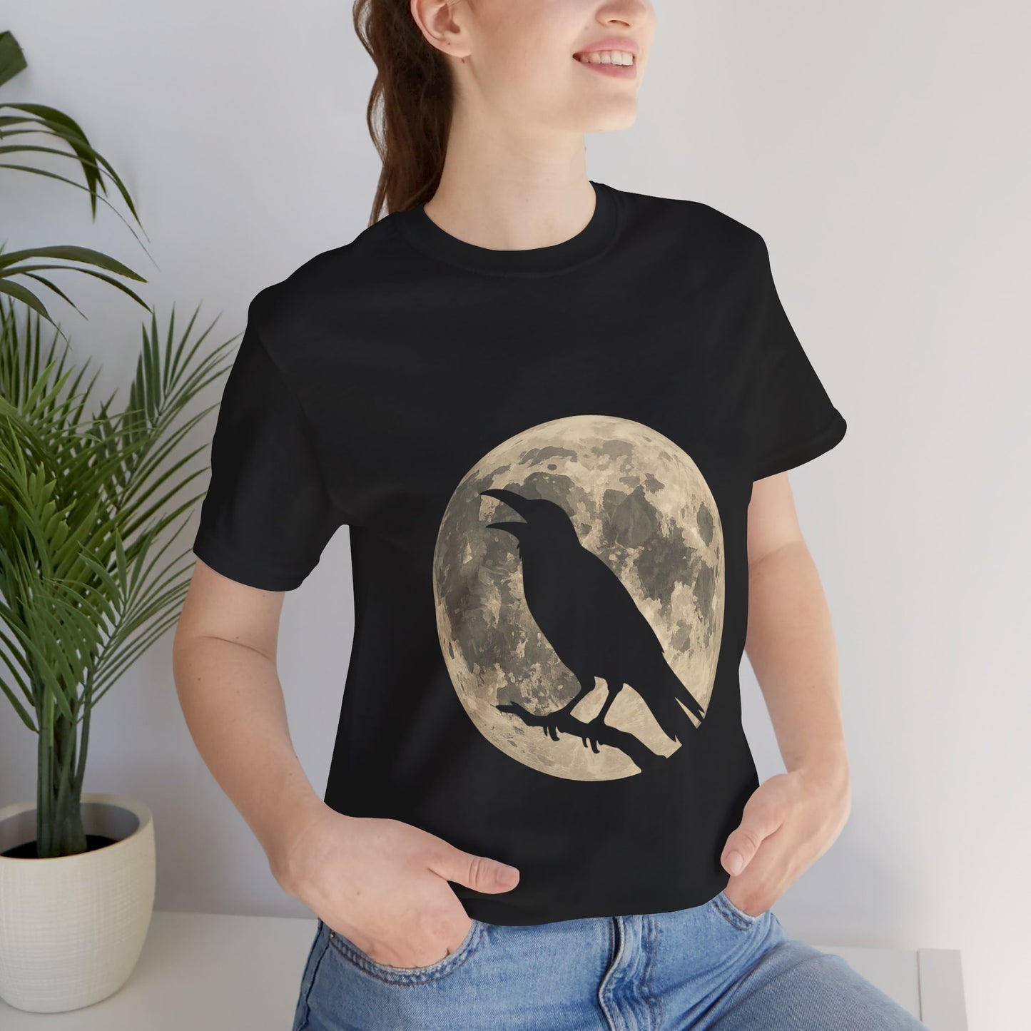 Crow Silhouette Full Moon Gothic Shirt