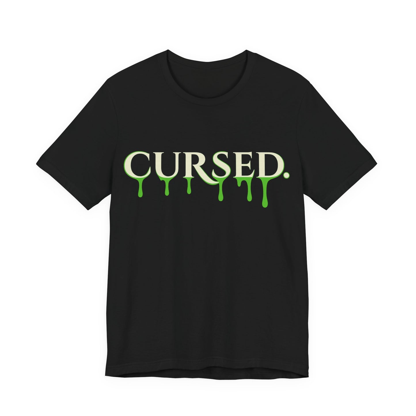 Cursed Gothic Dripping Green Shirt Horror Occult Aesthetic Tee
