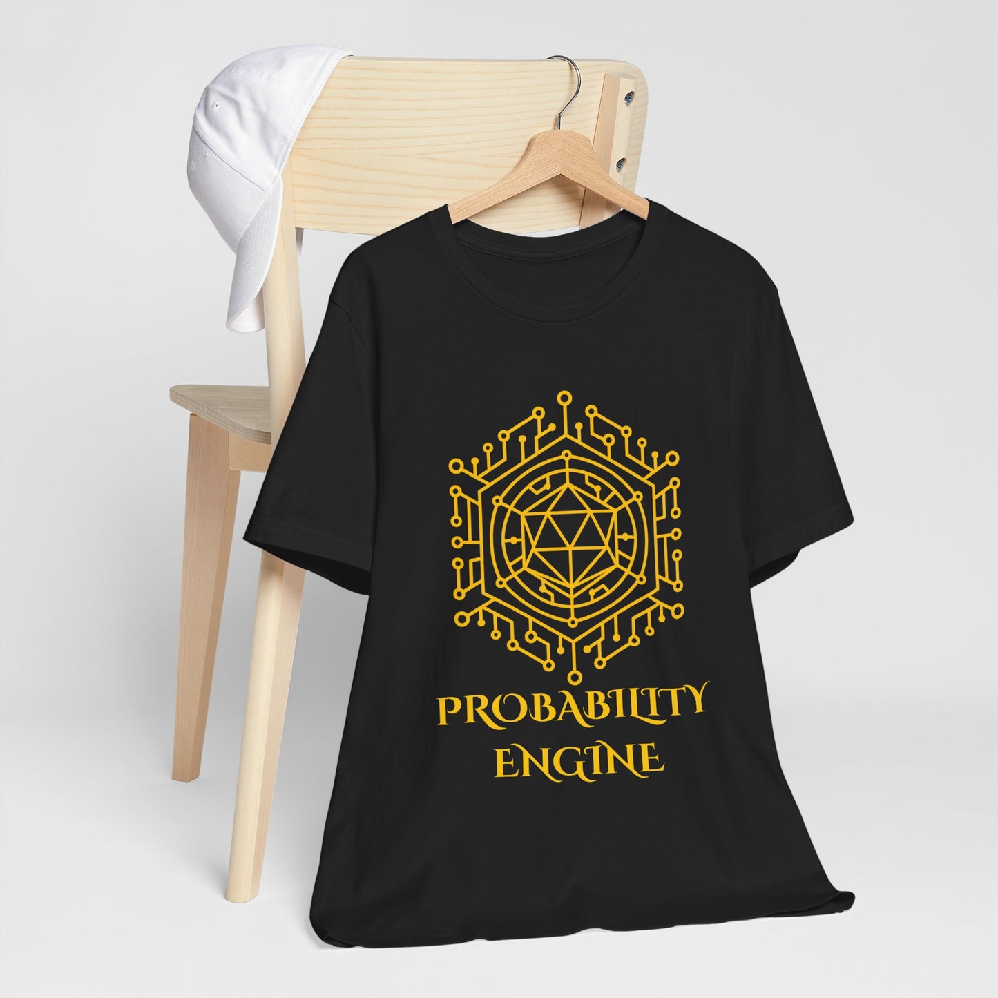 Probability Engine Sigil Shirt Geometric Occult Symbol Tech Mystic Design Glowing Circuit Vector TShirt Gift