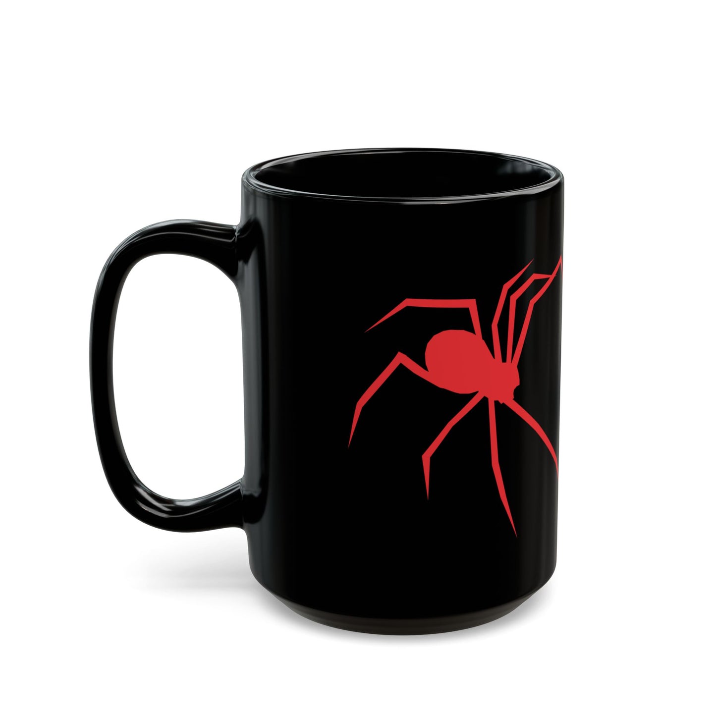 Black Widow Spider Heart Coffee Mug Gothic Creepy Cute Black Ceramic Cup 11oz 15oz