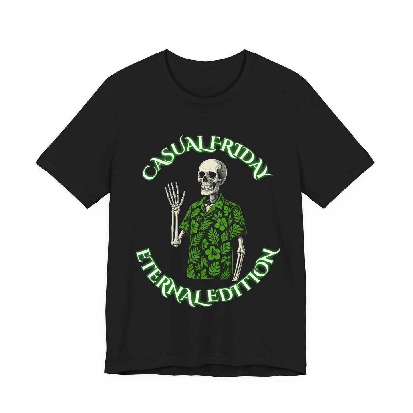 Casual Friday: Eternal Edition Skeleton Shirt | Funny Office Humor Tee | Working Stiffs by Gallowmancy