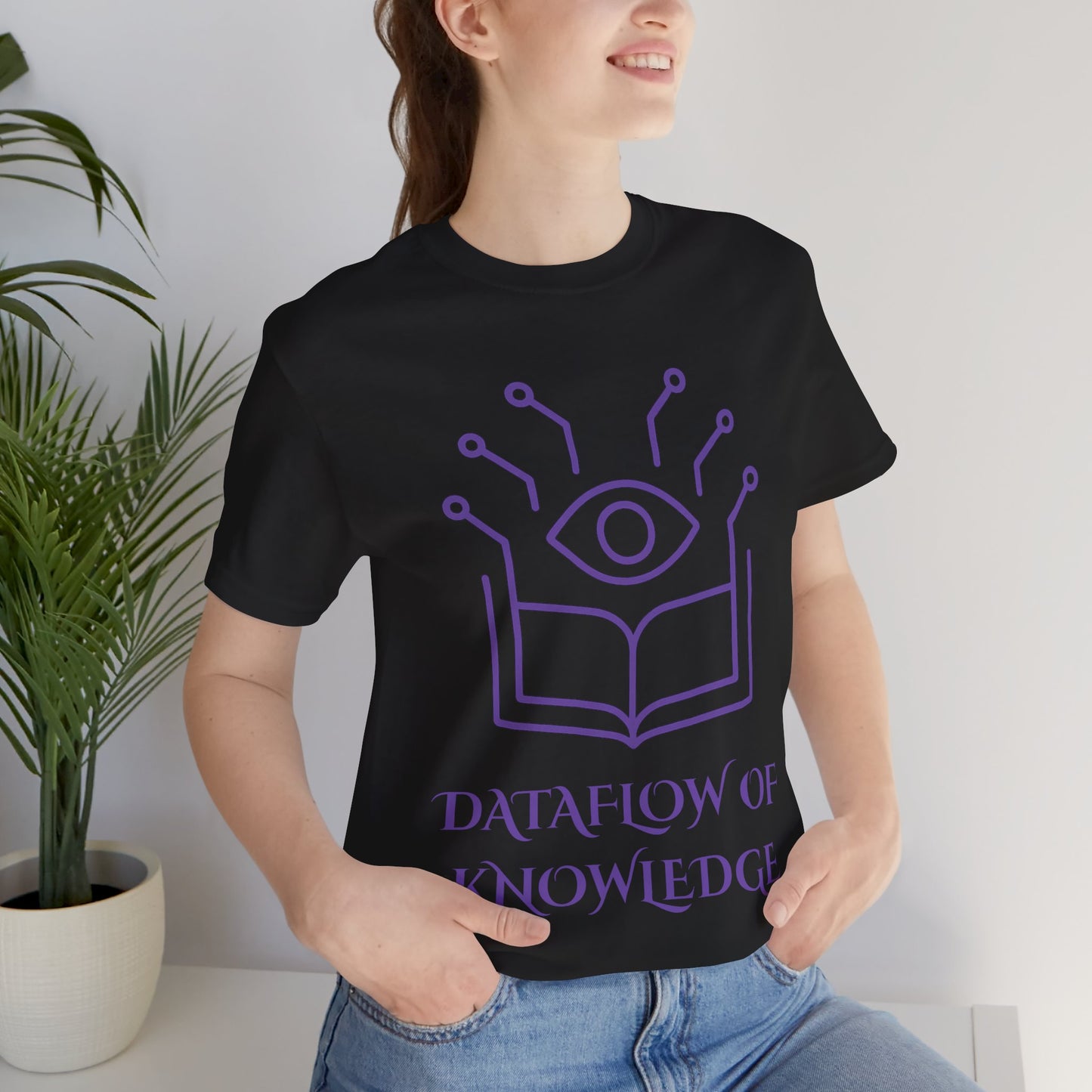 Dataflow of Knowledge Sigil Shirt Geometric Occult Symbol Tech Mystic Design Glowing Wisdom Vector TShirt Gift