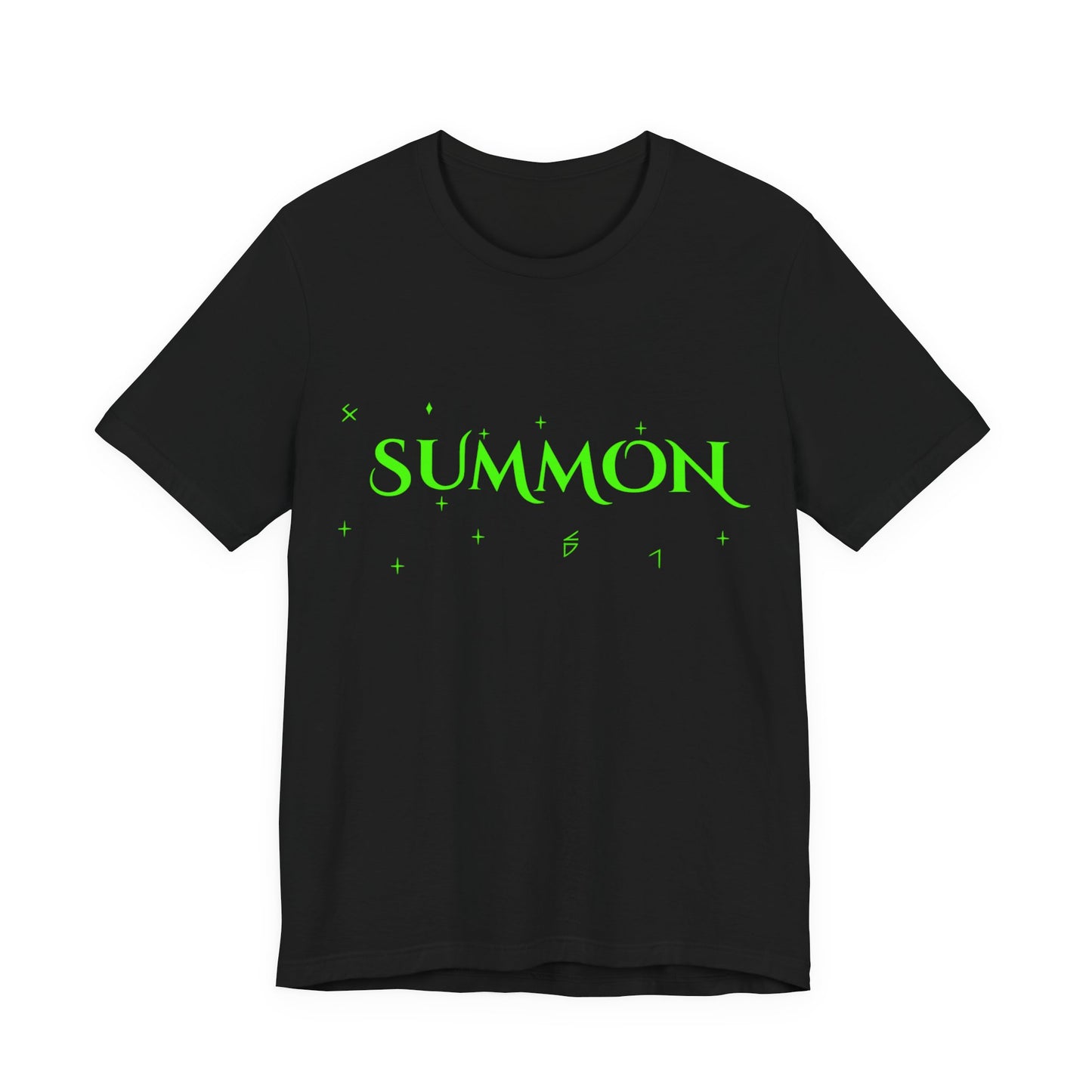 Summon Gothic Neon Green Shirt Occult Rune Dark Aesthetic Horror Tee