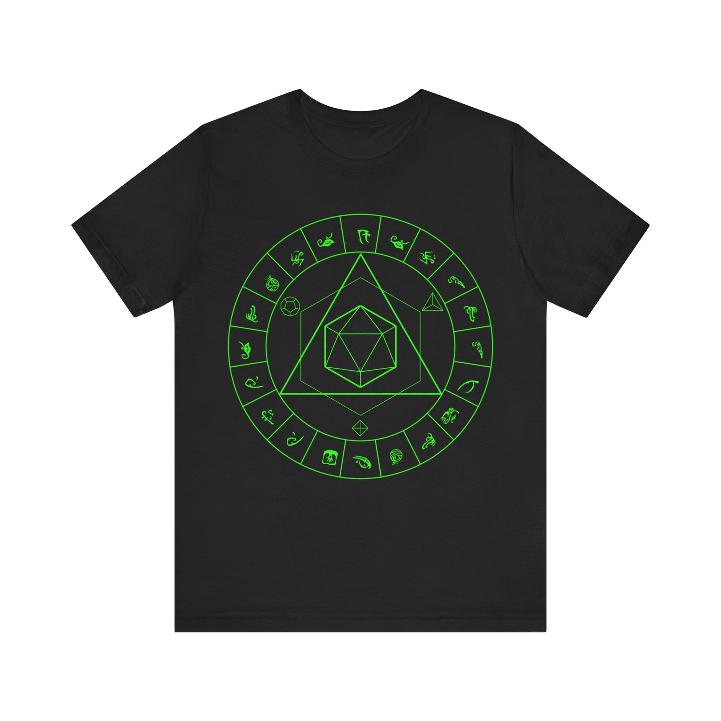 Probability Generator v4 Circle Magic Circle Dice Alternative RPG Tabletop Gaming Occult Symbol Mystic Geometry T Shirt Design