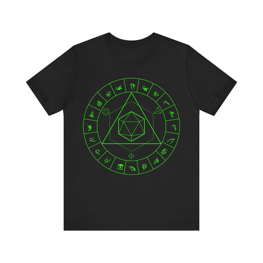 Probability Generator v4 Circle Magic Circle Dice Alternative RPG Tabletop Gaming Occult Symbol Mystic Geometry T Shirt Design