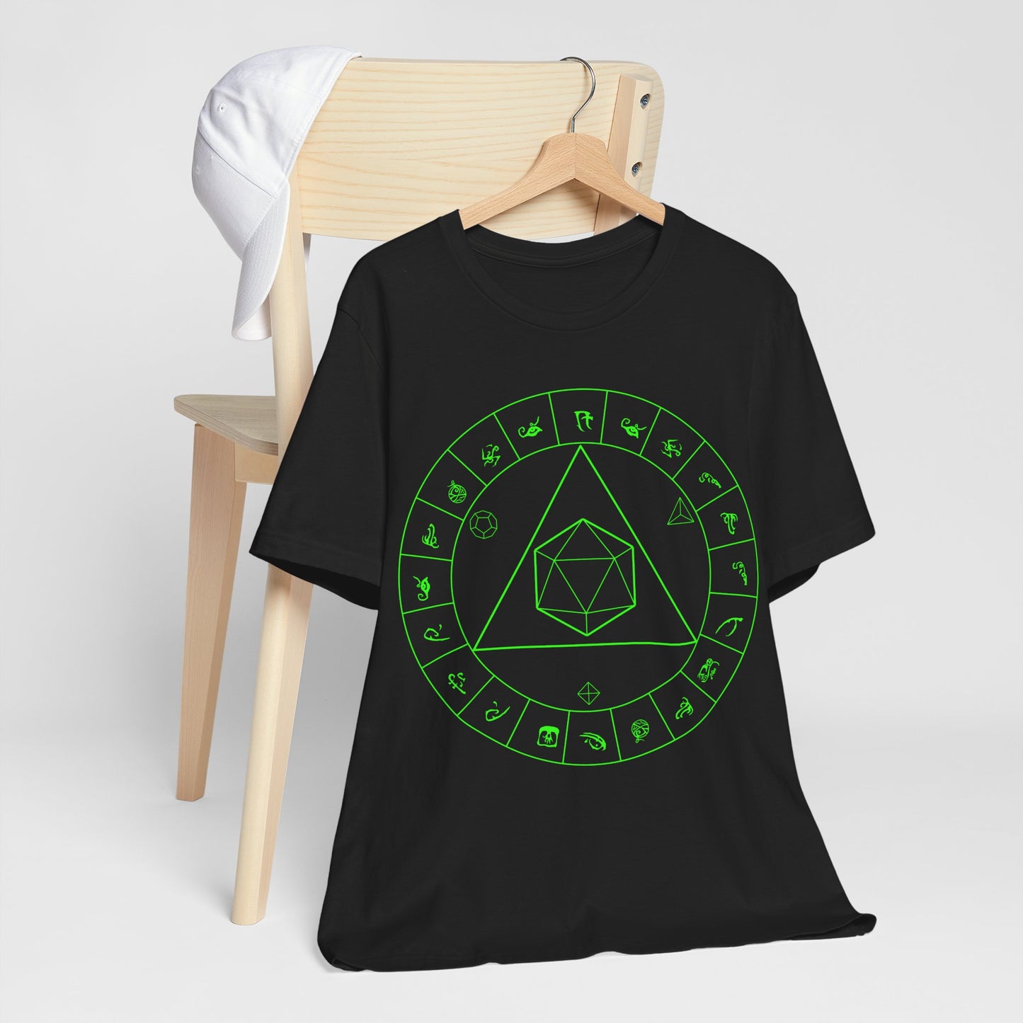 Probability Generator v2 Circle Magic Circle Dice Alternative RPG Tabletop Gaming Occult Symbol Mystic Geometry T Shirt Design