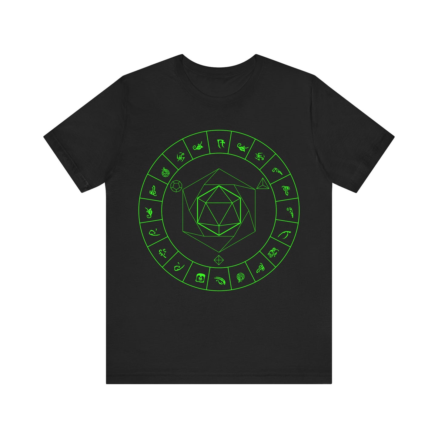 Probability Generator v1 Circle Magic Circle Dice Alternative RPG Tabletop Gaming Occult Symbol Mystic Geometry T Shirt Design