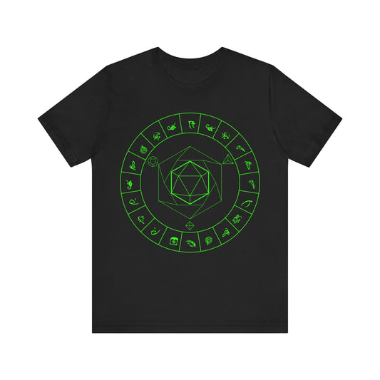 Probability Generator v1 Circle Magic Circle Dice Alternative RPG Tabletop Gaming Occult Symbol Mystic Geometry T Shirt Design