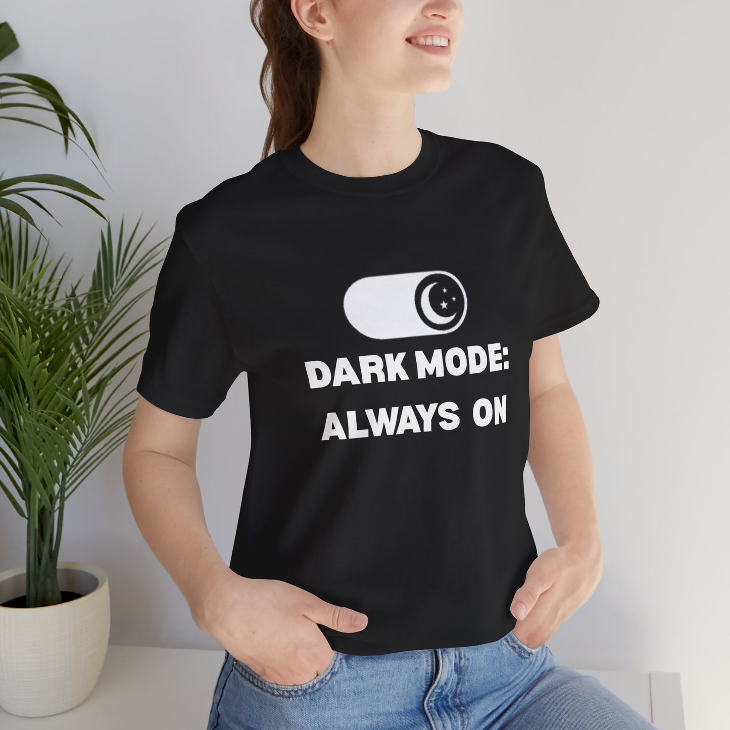 Dark Mode Always On Shirt | Funny Goth T-Shirt | Sarcastic Tech Tee | Gallomancy Dark Aesthetic Clothing