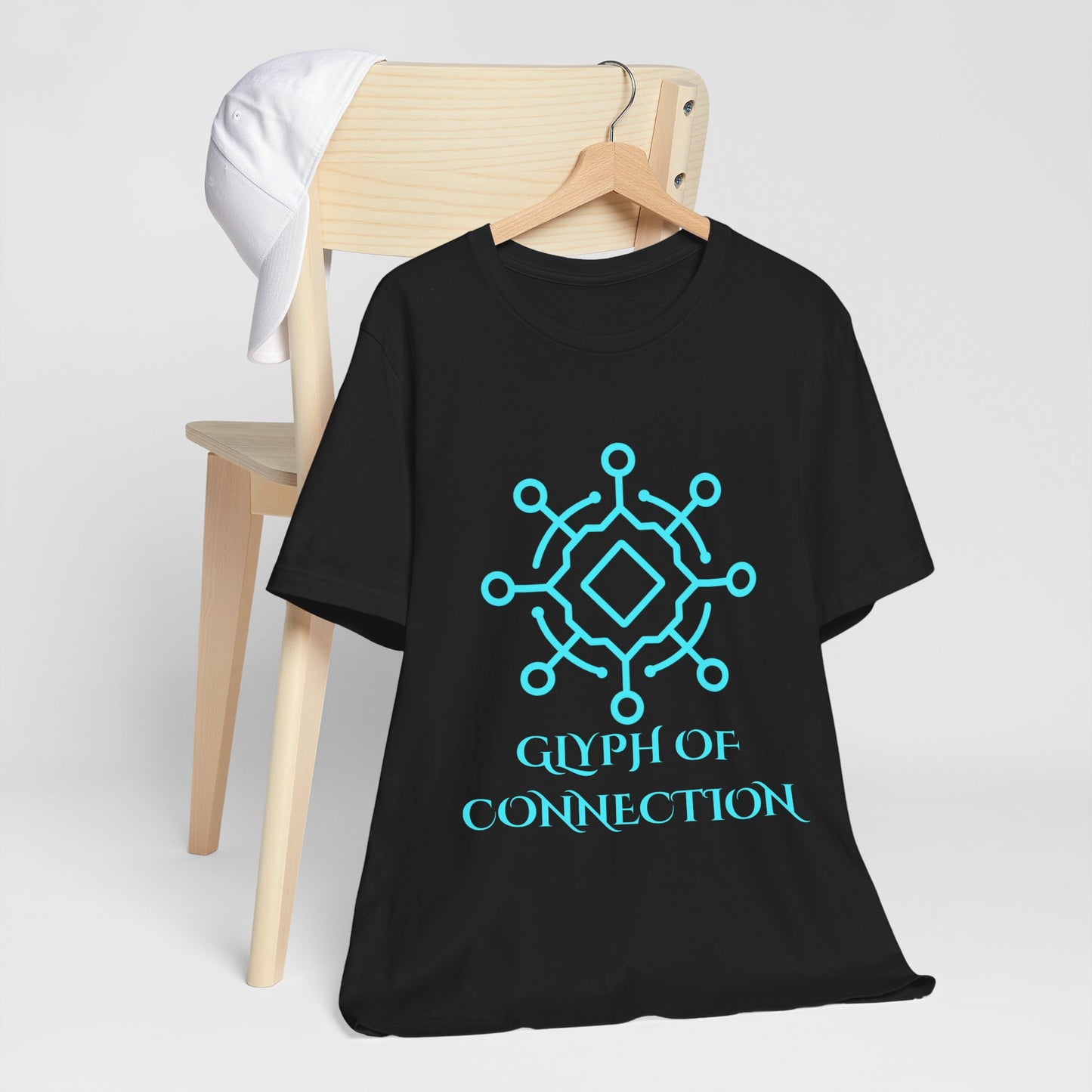 Glyph of Connection Sigil Shirt Geometric Occult Symbol Tech Mystic Design Glowing Square Vector TShirt Gift