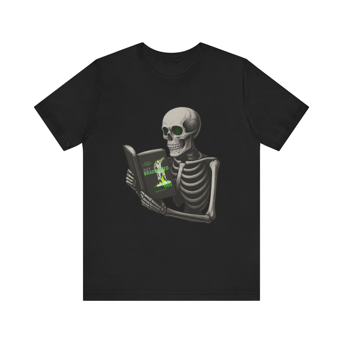 Forbidden Tome Shirt Fahrenheit 666 Skeleton Book Parody Dark Humor Tee