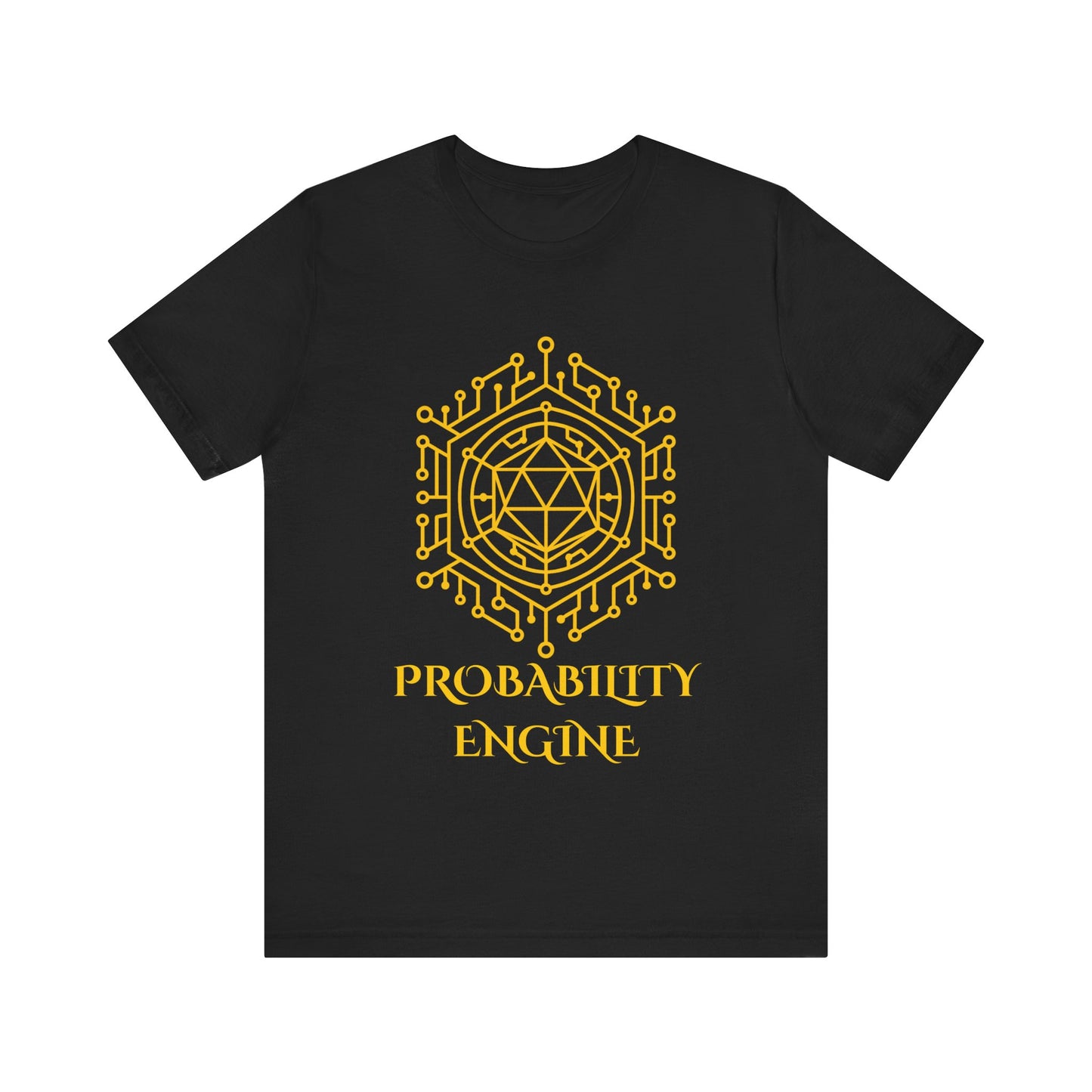 Probability Engine Sigil Shirt Geometric Occult Symbol Tech Mystic Design Glowing Circuit Vector TShirt Gift