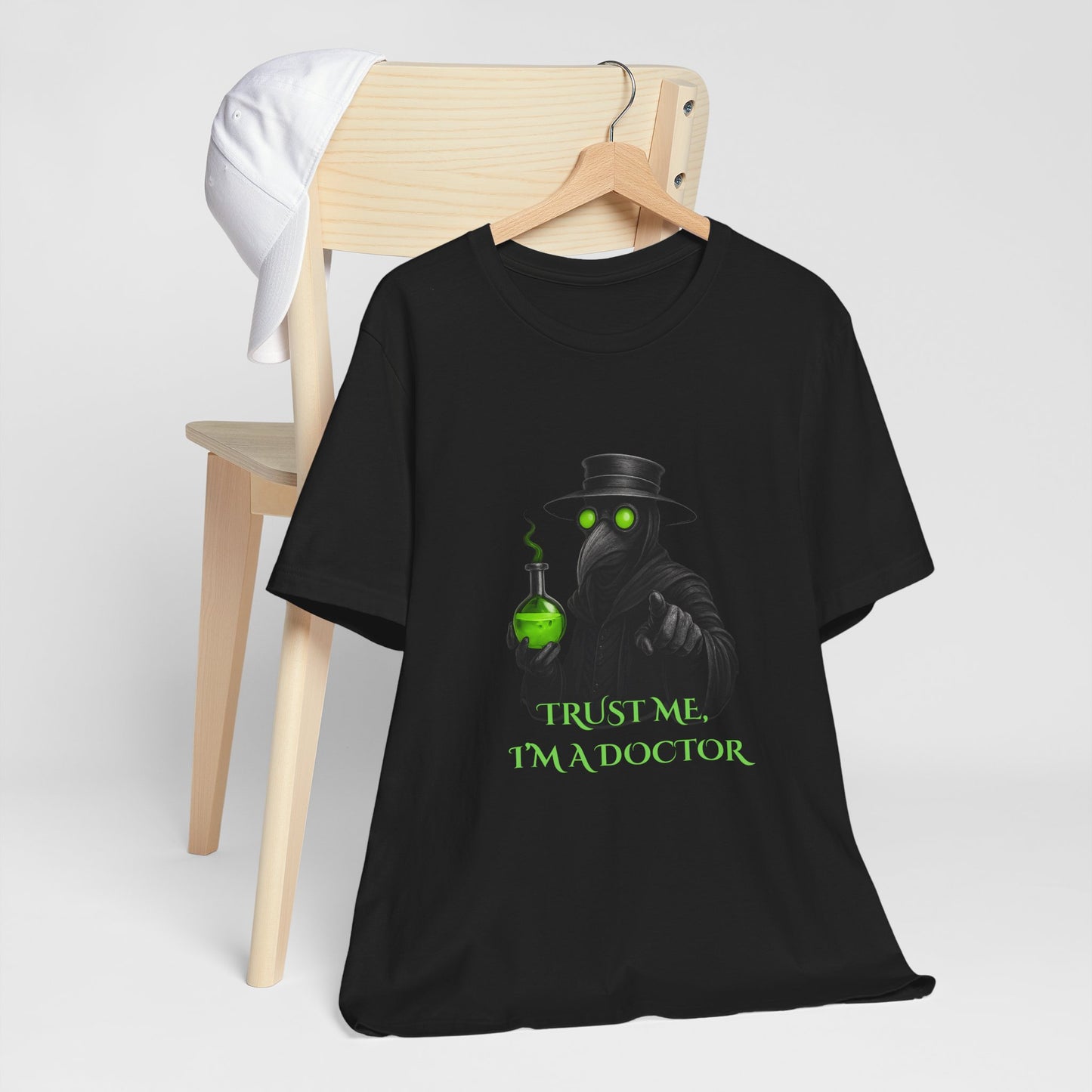 Plague Doctor T-Shirt Gothic Horror Shirt, "Trust Me I'm a Doctor" Graphic Tee, Dark Academia Witchy Occult Aesthetic