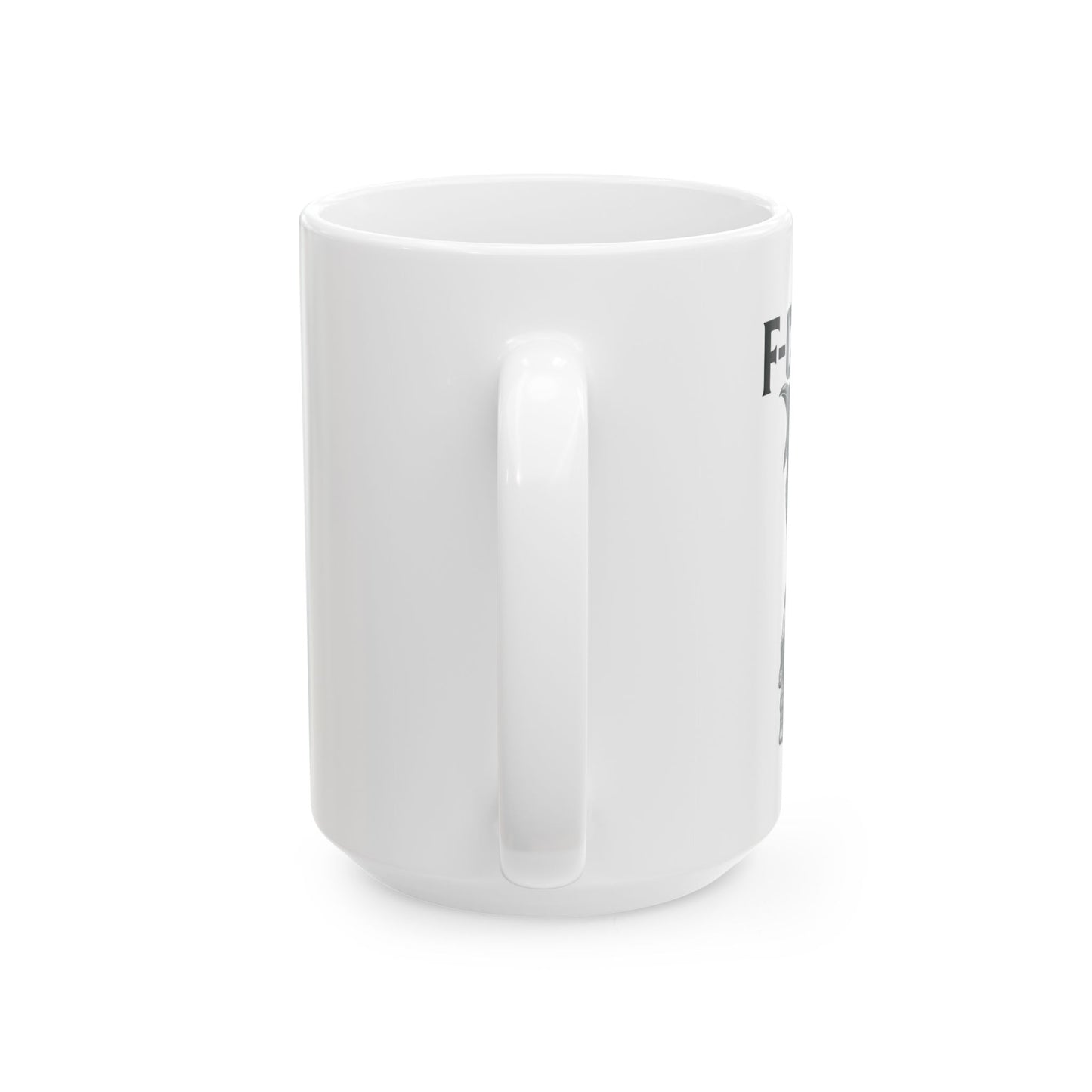 Raven on Skull Coffee Mug Gothic Crow Cup with Dark Humor F Caw F Design