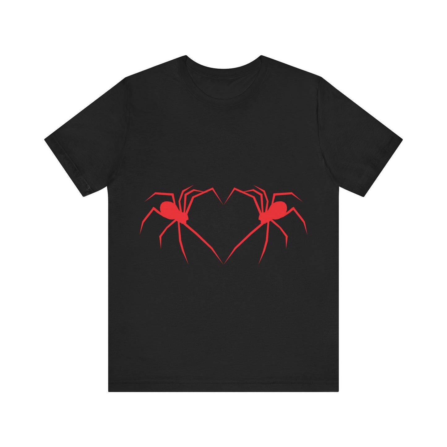 Black Widow Spider Heart Shirt Gothic Horror Creepy Cute Halloween Graphic Tee
