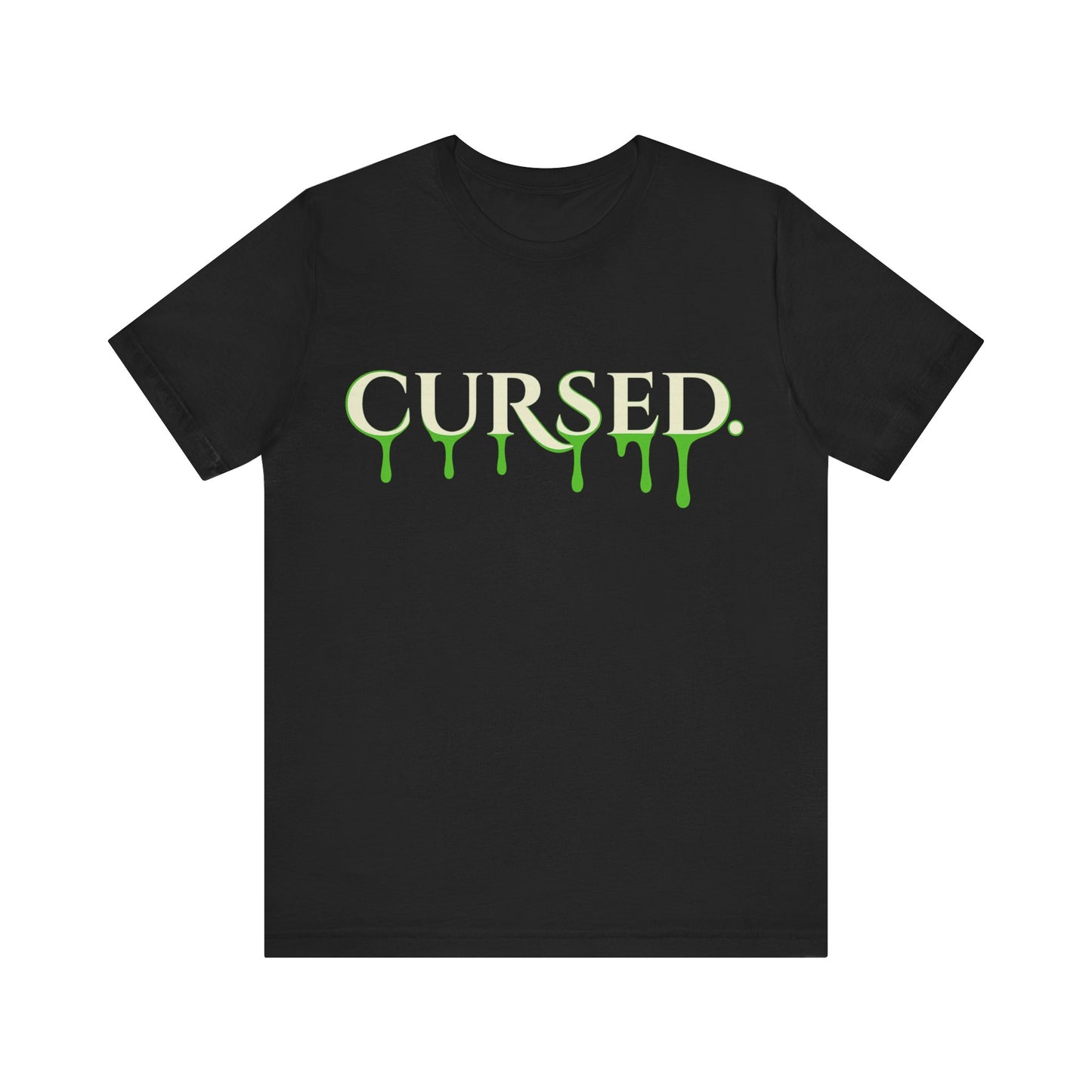 Cursed Gothic Dripping Green Shirt Horror Occult Aesthetic Tee